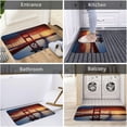 thumbnail image 5 of SUMAAFU Fall Decor Sunrise Bridge Square Floor Mats, Polyester Indoor Rug 40*60cm, 5 of 7