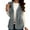 Gray, variant on Womens Fleece Vests Full Zipper Keep Warm Coats Side Pockets Casual Fashion Sleeveless Fall and Winter Jackets for Women Gray Size S
