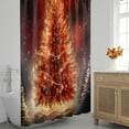 thumbnail image 3 of Classic Christmas Trees Texture Shower Curtain for Bathroom Shower Curtain Set with 12 Hooks Waterproof Fabric Bath Curtain for Bathtub Restroom Decor, 72 X 72 in, 3 of 6