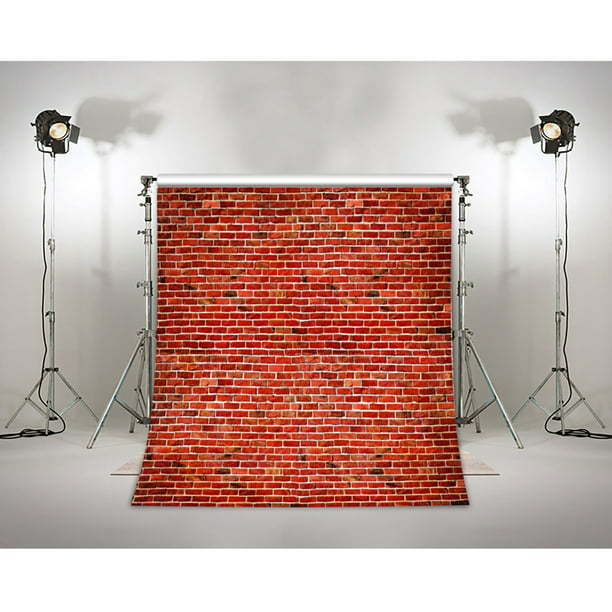 DODOING 10X10 Feet Brick Decal Photo Brick Wall Backdrop Brick Sticker  Wallpaper for Winter/Christmas Party (Red Brick)
