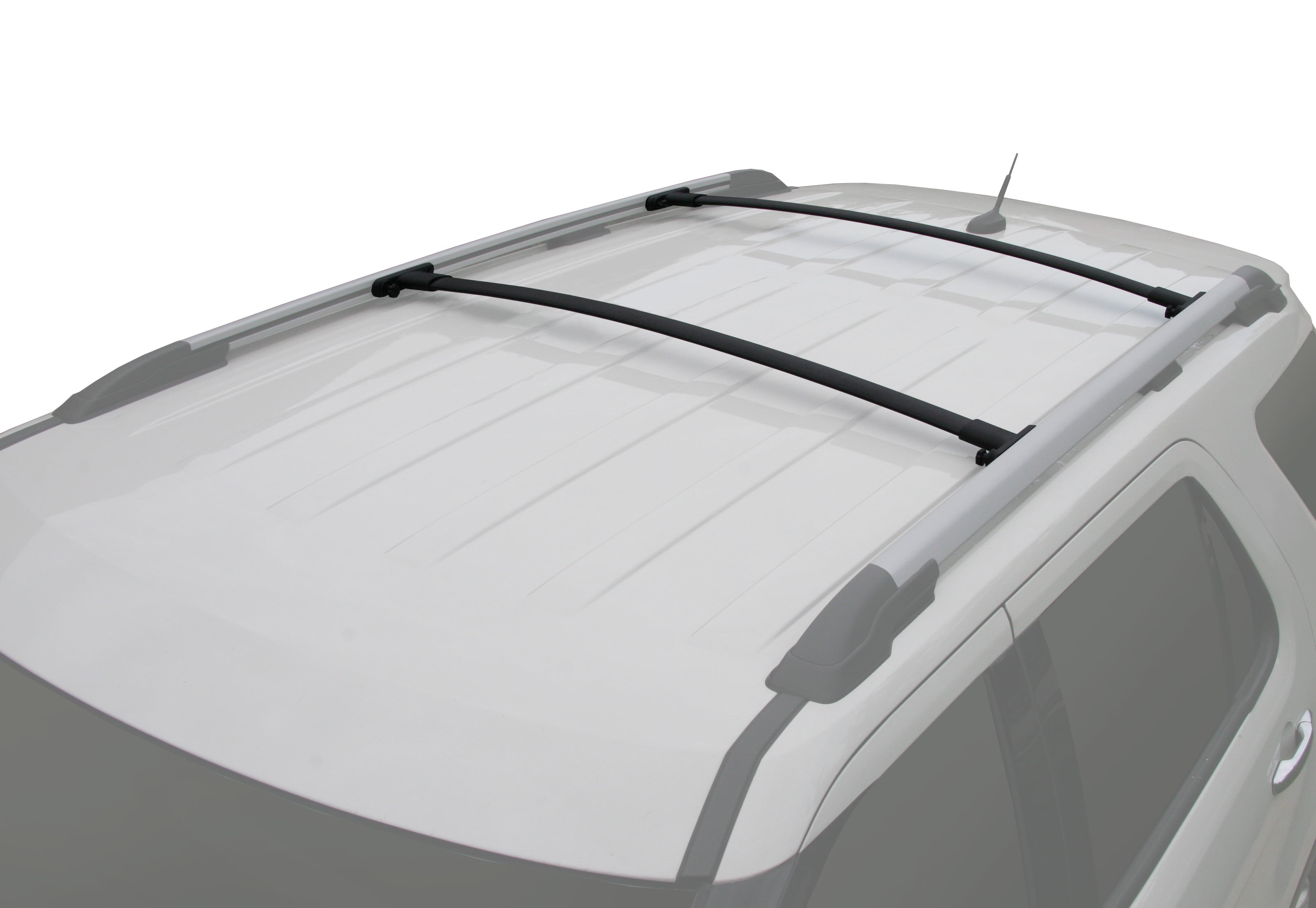 BRIGHTLINES Roof Rack Crossbars Replacement for Ford Explorer 2011-2015 a Set of 2pcs, Black Aluminum Top Cargo Rack