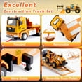 thumbnail image 3 of Toys Gifts for 3 4 5 6 7 Years Old Boys, Engineering Construction Vehicles Truck, Construction Toys Set with Truck, Excavator and Bulldozer, Alloy, 3 of 8