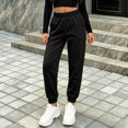 thumbnail image 2 of Lmnyox Toddler Kid's Sweatpants Fashion Elastic Waist Cuffed Pants Plain Athletic Trousers with Pockets, 2 of 6