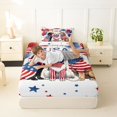 thumbnail image 4 of Homewish Labrador Dogs Twin Sheets,Balloon Firework Stars Bedding,USA Print Decor,3-Piece,1 Fitted Sheet and 1 Pillowcase, 4 of 6