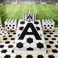 thumbnail image 4 of Erosebridal Letter A Soccer Ball Pattern Print Twin Sheet Sets, Sports Monogram Bedding for Kids Boys and Girls, 1 Flat Sheet, 1 Fitted Sheet and 1 Pillowcase, 4 of 6
