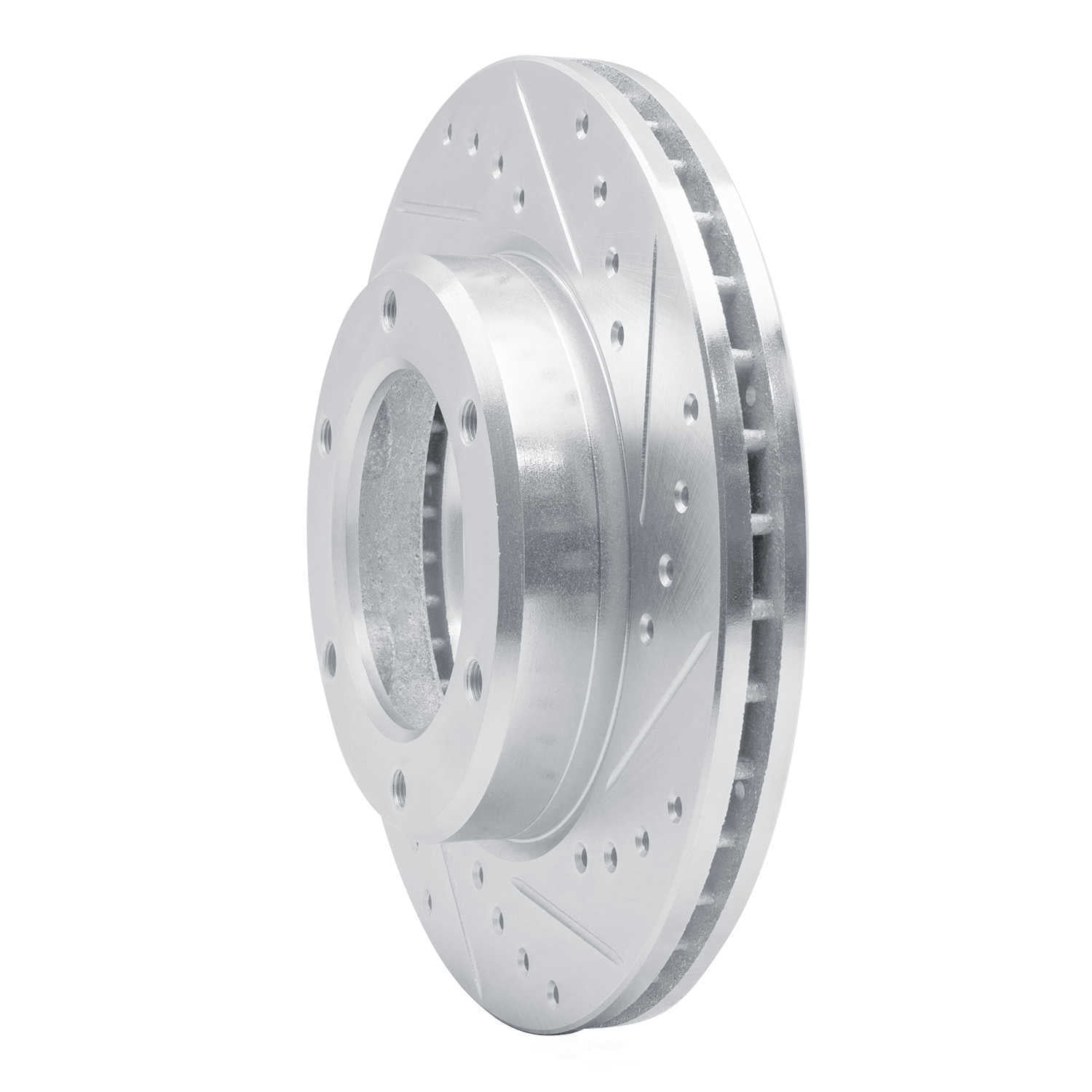 Dynamic Friction Company 631-76110R DFC Brake Rotor - Drilled And Slotted - Silver