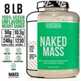 thumbnail image 5 of NAKED Vegan Mass - Natural Vegan Weight Gainer Protein Powder - 8Lb Bulk, GMO Free, Gluten Free, Soy Free & Dairy Free. No Artificial Ingredients - 1,230 Calories - 11 Servings, 5 of 9
