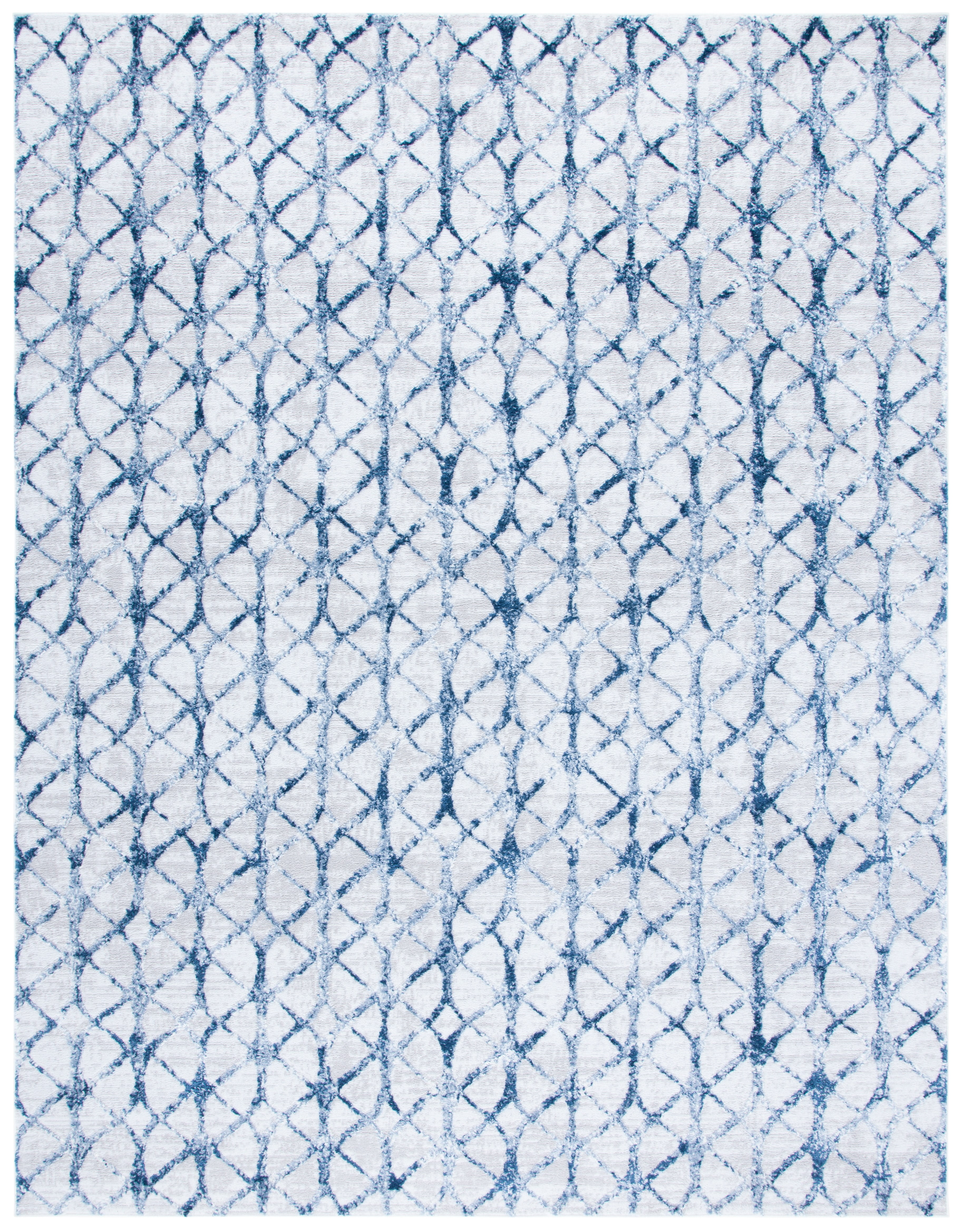 SAFAVIEH Amelia Floella Geometric Area Rug, Gray/Navy, 8' x 10'
