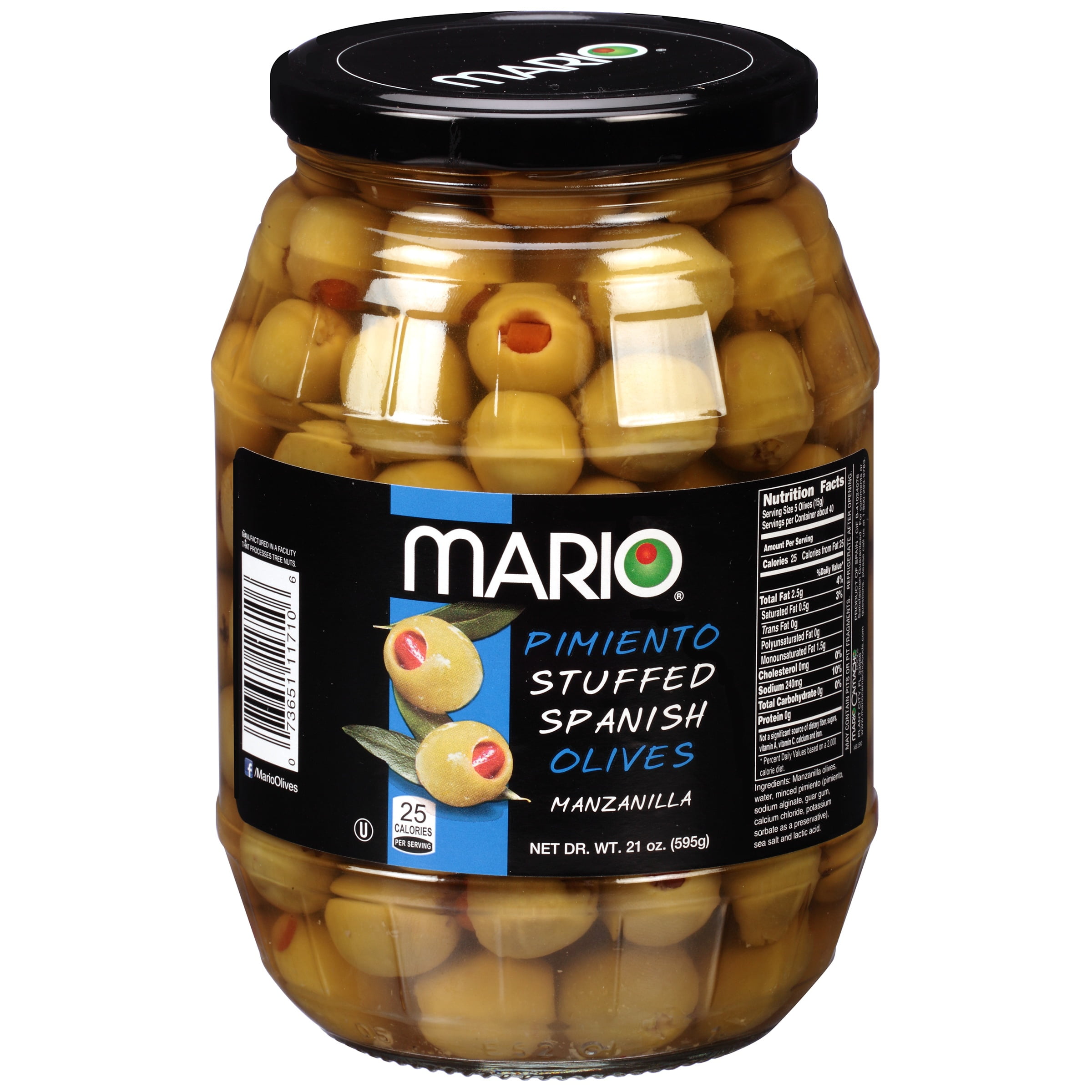 Mario Pimiento Stuffed Manzanilla Spanish Olives, 21 Oz