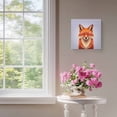 thumbnail image 4 of Framed Canvas Wall Art for Living Room Fox Wear Glasses Wall Decor, Purple Funny Animal Aesthetic Paintings for Bedroom Office Kitchen Bathroom, Ready to Hang Artwork Wall Pictures 8x8 Inch, 4 of 9
