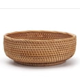 thumbnail image 4 of Cesta de mimbre redonda cesta de almacenamiento tejida portallaves apilable para estante cocina mesa superficie natural juego de 3, 4 of 8