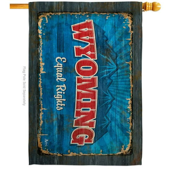 Americana Home & Garden H140995-BO 28 x 40 in. Wyoming Vintage American State House Flag with Double-Sided Horizontal Decoration Banner Garden Yard Gift
