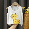 thumbnail image 2 of Boys Shirts Kids Toddler Summer Cartoon Giraffe Prints Sleeveless Tank Tops Thin Breathable Tops Graphic Tee White 18 Months-24 Months, 2 of 4
