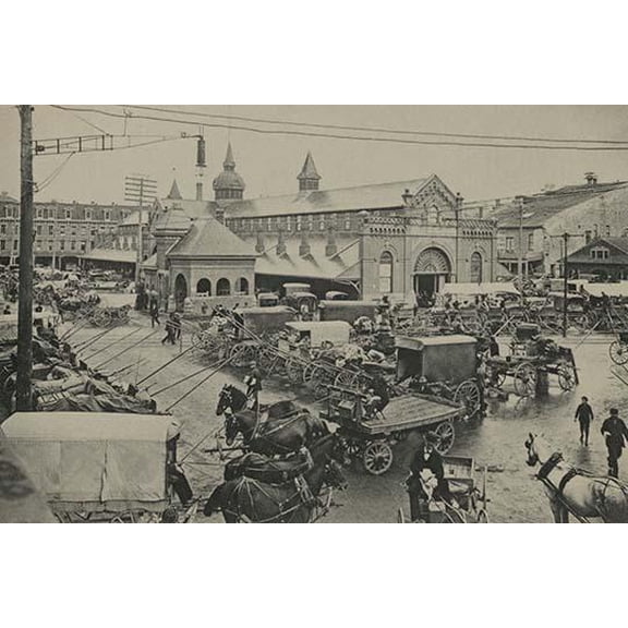 Market Square- Fine Art Canvas Print (20" x 30")