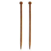 Uxcell 2Pcs 9mm Bamboo Knitting Needle Straight Single Pointed 9.8 inch Long