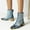 Blue, variant on Babysbule Womens Shoes Clearance, Women's Midrange Winter Leather Stitching Square With Fleece Patchwork Back Zipper Rider's Boot