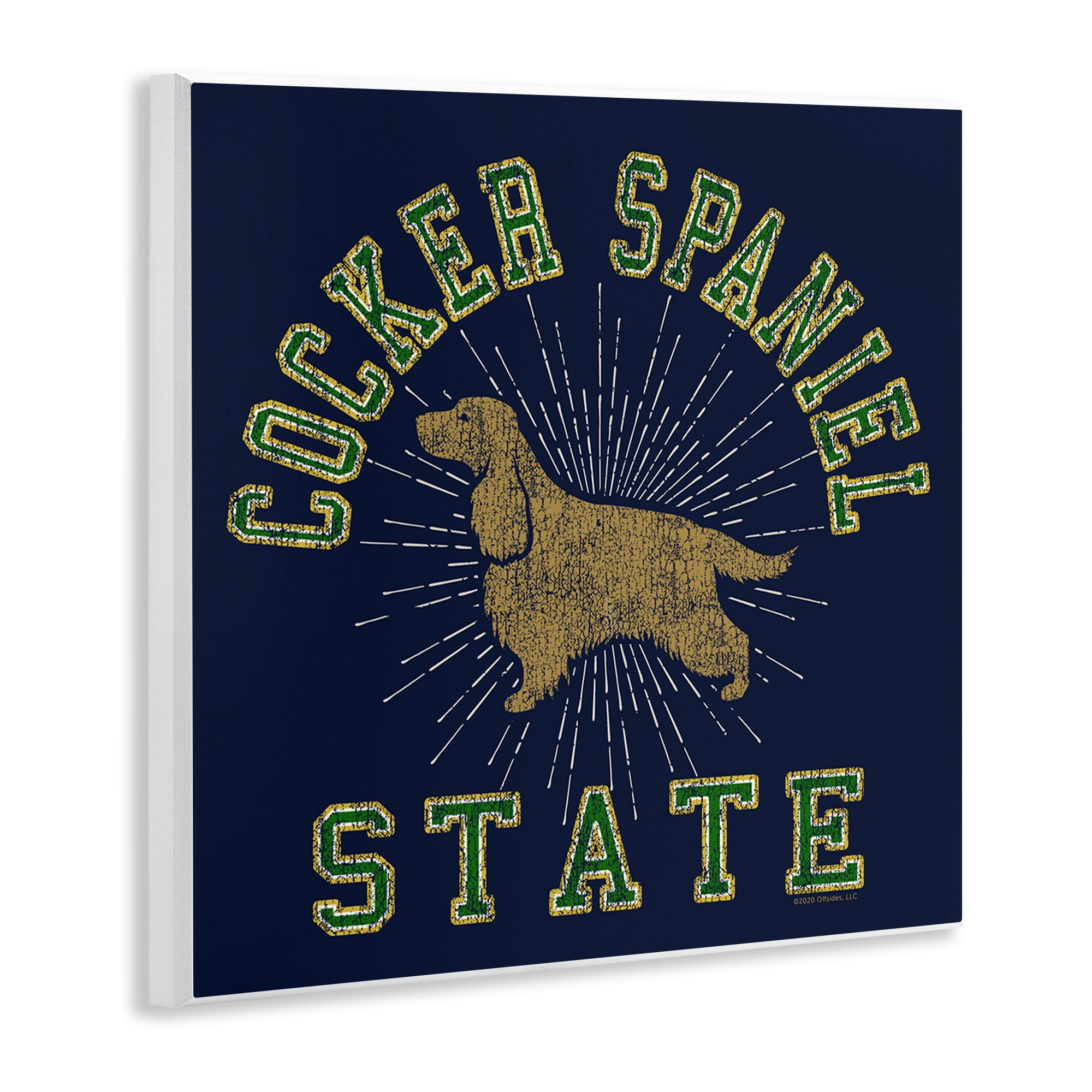 Stupell Industries Cocker Spaniel State Novelty & Humor Painting Unframed Art Print Wall Art, 12 x 12