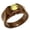 Topaz, variant on Alamode TK2773-5 Women IP Coffee Light Stainless Steel Ring with AAA Grade CZ in Topaz - Size 5