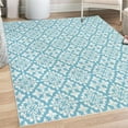 thumbnail image 1 of Retro Decorative Rug, Antique Victorian Floral Patterns in Modern Graphic Print Old Fashioned Art, Quality Carpet for Bedroom Dorm and Living Room, 6 Sizes, White Deep Sky Blue, by Ambesonne, 1 of 4
