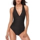 thumbnail image 5 of Advancent Traje de baño de una pieza de poliéster de alta elasticidad y artesanía exquisita para mujer, traje de baño Push Up para nadar Traje de baño Negro METRO, 5 of 6