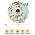 thumbnail image 6 of 15 Inch Round Placemats Set of 6, Easter Gnomes Non Slip Heat Insulation PP Table Mats, Spring Watercolor Eggs Flower Wood Grain Teal Washable Place Mats for Kitchen Dining Party Table Decor, 6 of 7
