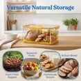 thumbnail image 2 of Airtight Bread Storage Box with Date Indicator Lid, 9 Qt Large Loaf Bread Container, Yellow, 2 of 6