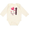 thumbnail image 3 of Inktastic Valentine's Day First Birthday Boys or Girls Long Sleeve Baby Bodysuit, 3 of 5