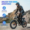thumbnail image 2 of 1200W Electric Bike for Adults,32mph,48V 20AH Electric Bicycle,20" Fat Tires Full Suspension 7 Speed Mountain Bike UL2849, 2 of 6