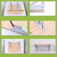 thumbnail image 3 of 2pcs Folding Shelf Brackets - Heavy Duty Metal Collapsible Triangle Shelf Bracket, Diy Wall Mounted Folding Table Hinge, Space Saving For Bench Table-, 3 of 5