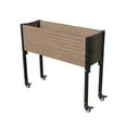 thumbnail image 2 of Everbloom 36" x 12" x 31" Brown and Black Wood, Plastic and Steel Planter Box, 2 of 9