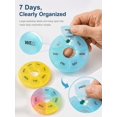 thumbnail image 6 of Yaoyar 7 Day Round Portable Pill Box, BPA Free Travel Vitamin Medicine Organizer for Pocket Purse Daily Sorter & Reminder Containers, 6 of 6