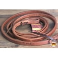 thumbnail image 3 of 1/2 in X 8 Ft Hilason Leather Flat Horse Roping Reins W/ Snap, 3 of 5