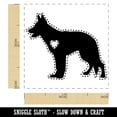 thumbnail image 2 of German Shepherd Dog with Heart Self-Inking Rubber Stamp Ink Stamper - Brown Ink - Small 1 Inch, 2 of 7