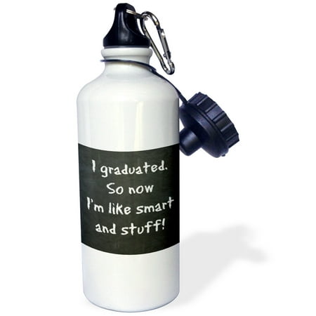 Antique Snuff Bottles - 3dRose I graduated so now Im like smart and stuff, Sports Water Bottle, 21oz