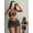 Multicolor, variant on Women's Printed Bikini Set with Ruffled Wrap Skirt - Polka Dot Two-Piece Swimsuit for Beach, Pool Party, Vacation