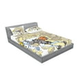 thumbnail image 2 of Ambesonne Animal Fitted Sheet & Pillow Sham Set, Farm Sheep Basketball, Queen, Tan and Grey, 2 of 2