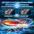 thumbnail image 4 of Baño RC Boat con luces LED, resistente al agua durante más de 40 minutos, rojo, 4 of 7