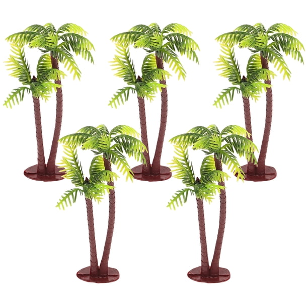 5 piezas de plástico de palmera de coco macetas en miniatura para plantas Bonsai artesanía Micro paisaje decoración de bricolaje