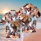 thumbnail image 2 of Camisas con estampado de tigre dominante para hombres, ropa punk, blusas con estampado 3D de animales y gatos, blusas hawaianas con solapa y botones, 2 of 4