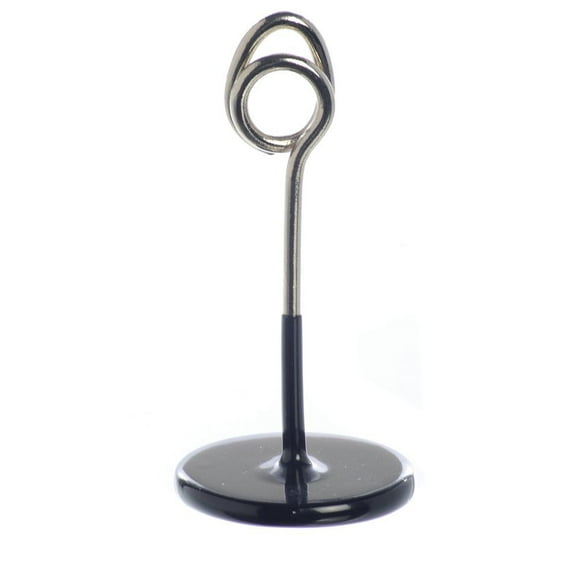 HUBERT® Tabletop Sign Holder with Weighted Base Black Vinyl-Coated - 2 3/8"H