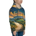 thumbnail image 3 of Cauagu Sunflowers At Sunset for Youth Pullover Hoodie Sweatshirts Hoodie Sweatshirt Aautumn Long-Sleeve Pullover Casual Hooded Sweatshirt for Youth-Small, 3 of 6