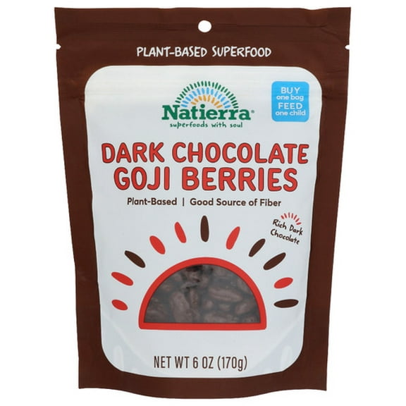 Natierra Goji Berry Dark Chocolate Cover 6 oz (Pack of 12)