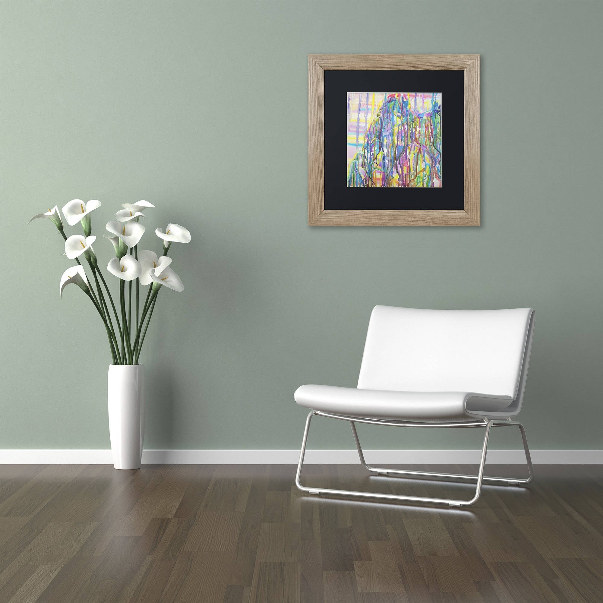 Trademark Fine Art "Kilamanjaro" Canvas Art by Lauren Moss Black Matte, Birch Frame