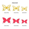 thumbnail image 2 of Leutsin 24 Pieces Of 3D Metal Texture Double-layer Butterfly Wall Stickers, 2 of 2