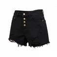 thumbnail image 7 of Plcasen Women's Denim Shorts Summer Casual Low Waisted Frayed Raw Hem Ripped Denim Jean Shorts, 7 of 7