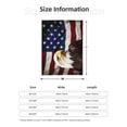 thumbnail image 5 of PHELIKA Bald Bird With American Flag 01 All Season Soft Throw Blanket Lightweight Flannel Fleece Blankets 50" x 60", 5 of 8