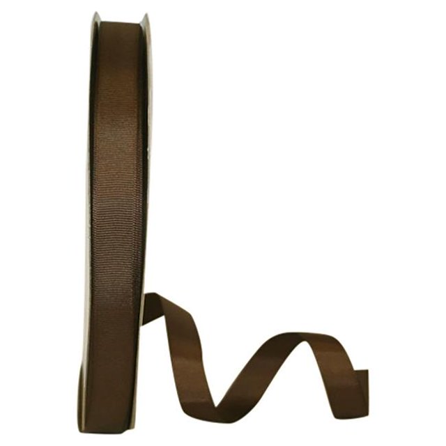 Reliant Ribbon 4900-092-03C 0.625 in. 100 Yards Grosgrain Style Ribbon, Brown
