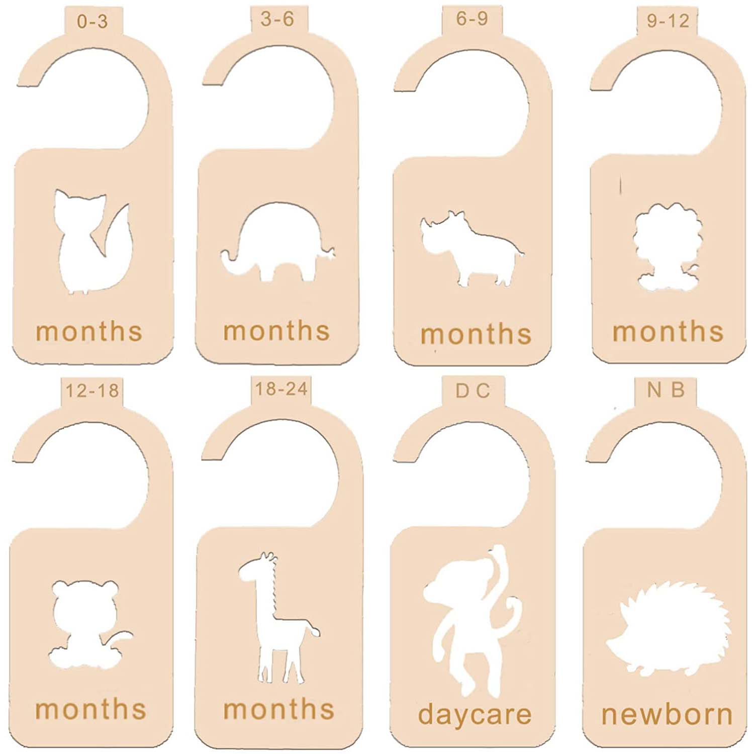 8 Pieces Clothing Rack Size Dividers Blank Clothing Rack Divider