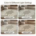 thumbnail image 7 of ODIKA Beige Repeating Washed Lattice Border Traditional Vintage Neutral Stain Resistant Thin Throw for Entryway, Kitchen, Laundry Room, 7 of 7