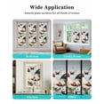 thumbnail image 6 of Window Privacy Film White Vintage Rooster Stained Glass Window Film Decorative Sun Block Window Cover Spring Flower Pastoral Animals Window Clings Static Adhesive Sticker for Bathroom 29.5"x78.7", 6 of 7